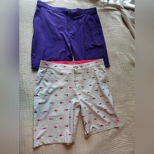 Scales Bundle Vibrant Purple and Blue Patterned Shorts